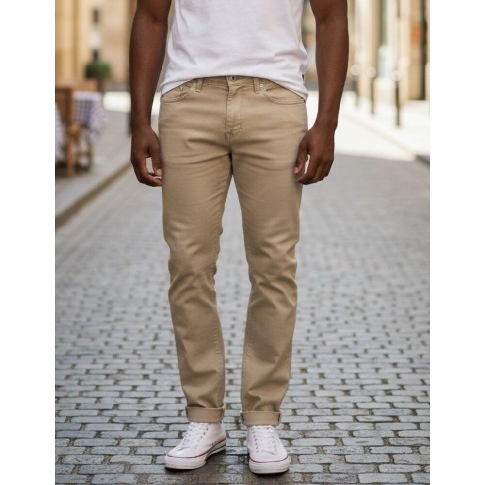 Bullhead mens straight leg camel colored jeans sz W32 L34 Y2K collegiate preppy